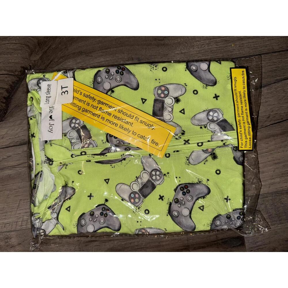 NWT 3T Bamboo Pajama Zippy Gamer Xbox Playstation Video Game PJ  Bundle of Joy